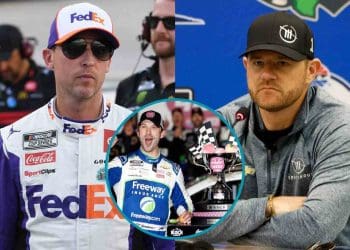 Denny Hamlin critica Justin Marks por insinuar que Daniel Suarez não estava sob pressão indo para 2024.