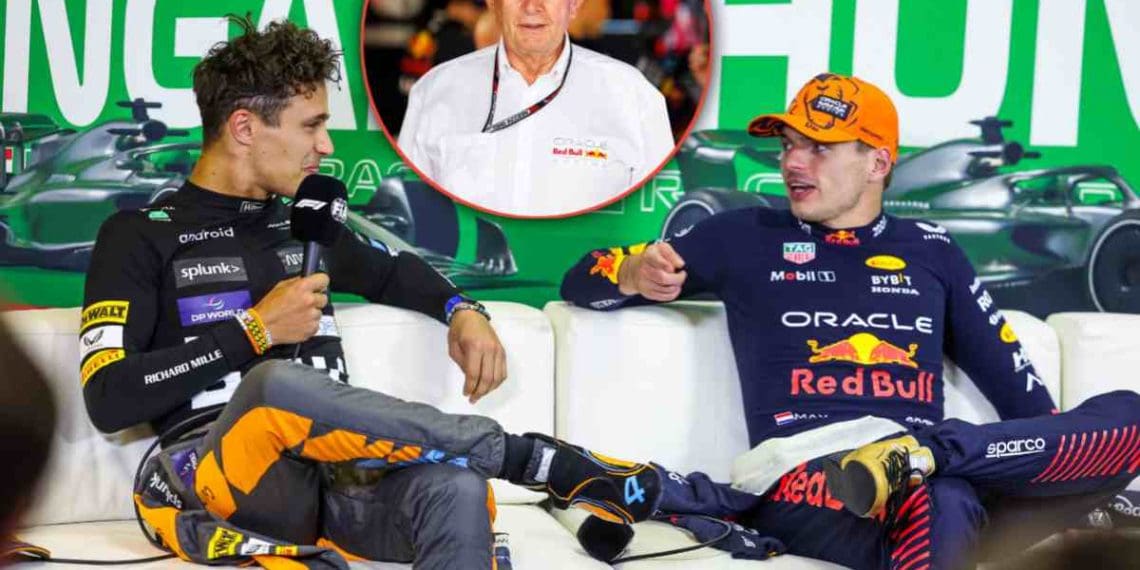 Helmut Marko considera parceria entre Red Bull e Max Verstappen com Lando Norris.