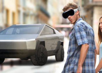 DRIVING A CYBERTRUCK WHILE WEARING THE APPLE VISION PRO, WHAT COULD GO WRONG?