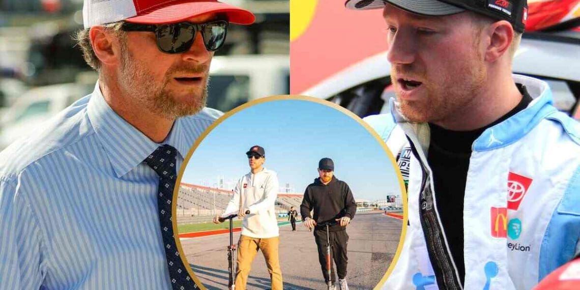 Dale Earnhardt Jr. está frustrado com os pilotos de patinete e aconselha Tyler Reddick a realizar uma inspeção minuciosa na pista.