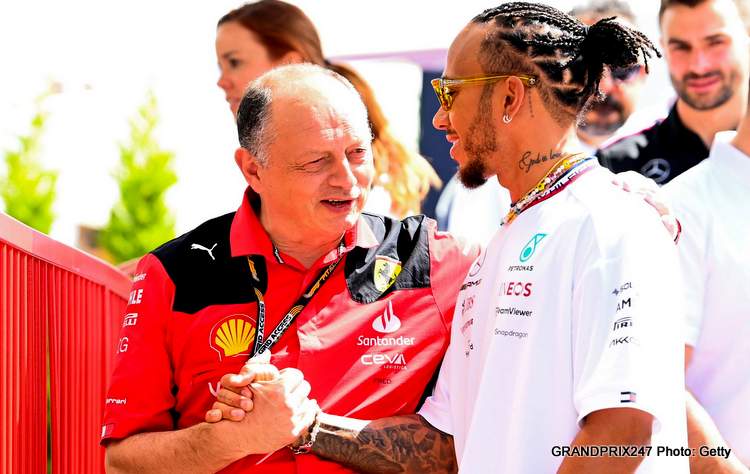 Hamilton: Mudança curiosa da Mercedes para a Ferrari atualmente