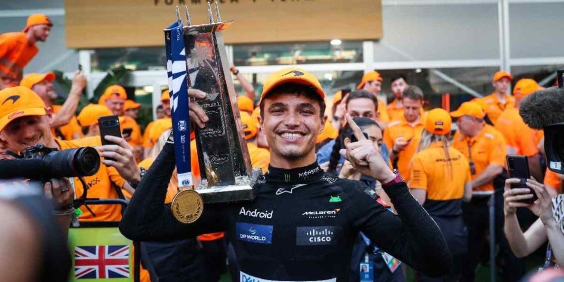 Lando Norris choca os incrédulos com primeira vitória impressionante no Grande Prêmio de Miami.
