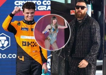 Lando Norris deseja ingressos para o show de Taylor Swift após se conectar com Travis Kelce no Grande Prêmio de Miami.