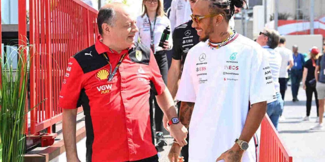Lewis Hamilton confirma forte relacionamento com chefe da Ferrari Fred Vasseur desde os dias da F2.