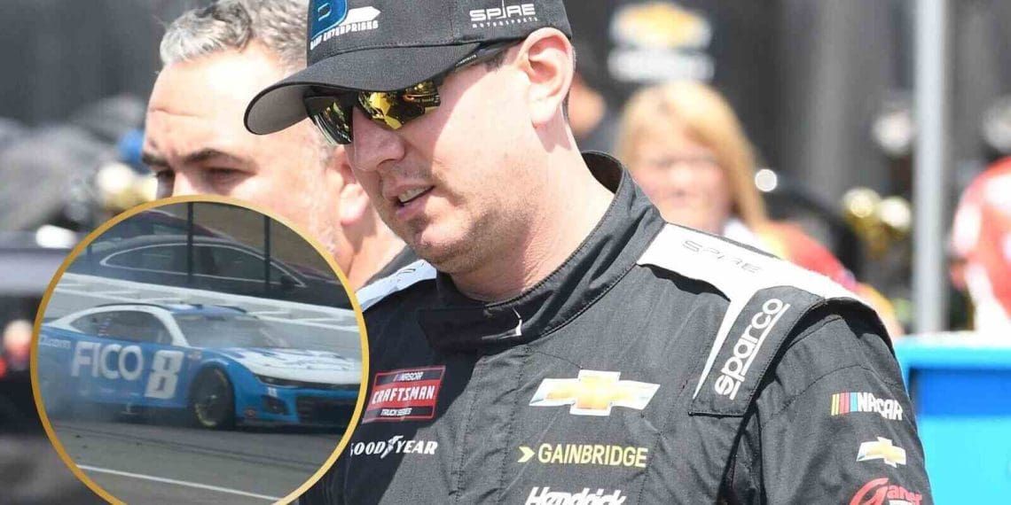 VÍDEO: Kyle Busch se envolve em acidente inesperado enquanto bandeira amarela está em vigor em New Hampshire.
