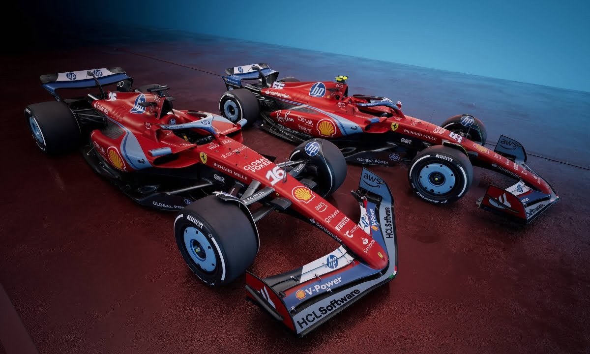 Ferrari revela nuevo diseño con tema azul para el Gran Premio de