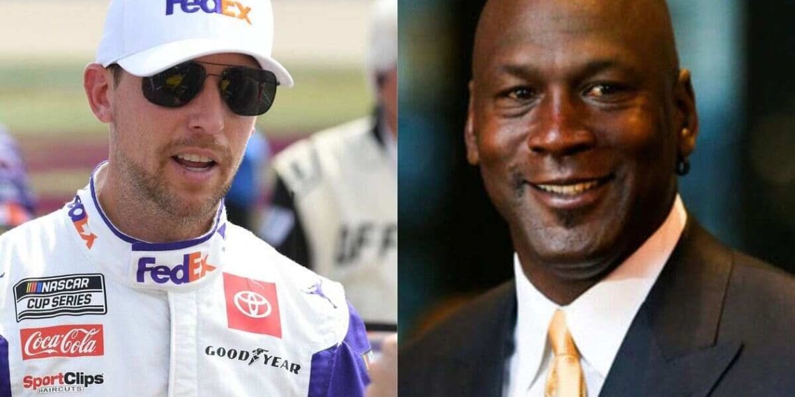 Denny Hamlin destaca impacto de Michael Jordan na 23XI Racing, chamando-o de « o maior atleta do mundo ».