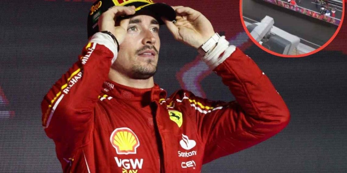 Vídeo: Charles Leclerc responde humorosamente a um fã que quase se engasgou enquanto gritava seu nome no Grande Prêmio da Arábia Saudita.