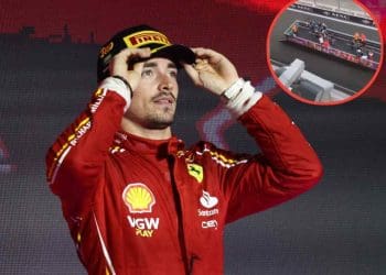 Vídeo: Charles Leclerc responde humorosamente a um fã que quase se engasgou enquanto gritava seu nome no Grande Prêmio da Arábia Saudita.