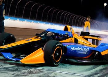 Larson pushing boundaries during IndyCar testing before Indy 500 endeavor.