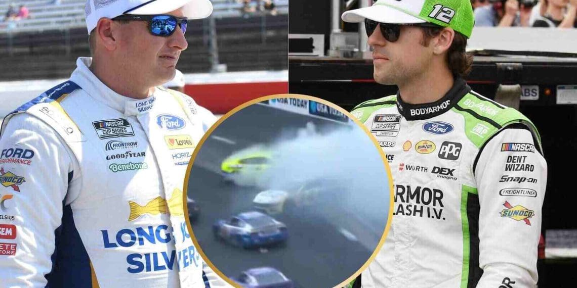VÍDEO: Ryan Blaney critica “idiota” Michael McDowell no rádio após acidente em New Hampshire.