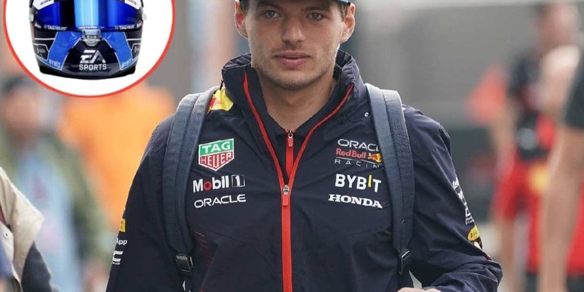 Max Verstappen revela capacete de corrida exclusivo para o Grande Prêmio de Miami de 2024.