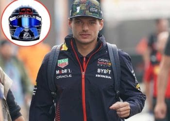 Max Verstappen revela capacete de corrida exclusivo para o Grande Prêmio de Miami de 2024.