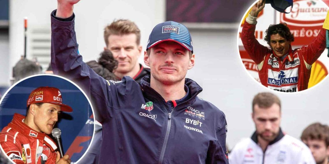 Ex-chefe de equipe da Fórmula 1 sugere que Max Verstappen superaria os grandes da F1 Michael Schumacher e Ayrton Senna em carros idênticos.