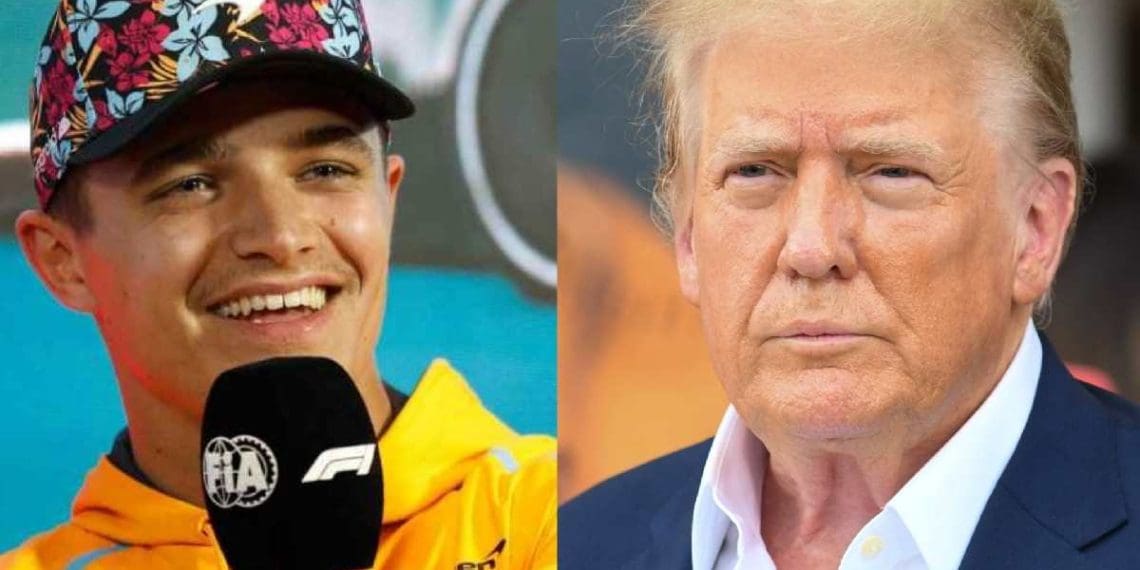 Lando Norris diz que Donald Trump se autodenominou um ‘amuleto da sorte’ após a vitória da McLaren no Grande Prêmio de Miami.