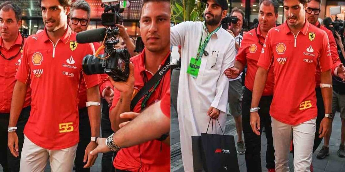 VÍDEO: Carlos Sainz visto no Grande Prêmio da Arábia Saudita após passar por operação de apendicite