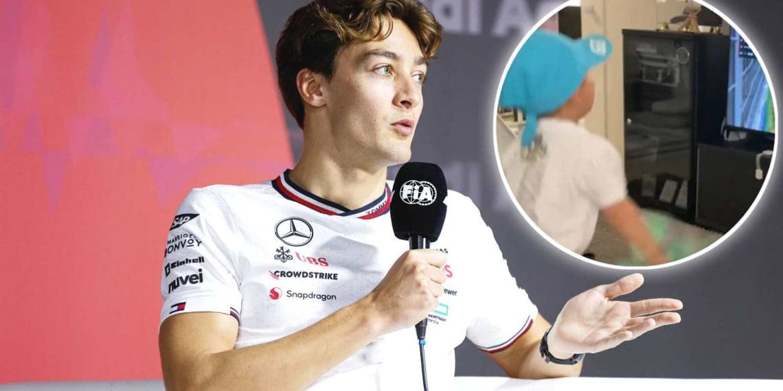 VÍDEO: Apoiador animado de George Russell comemora após a impressionante volta de classificação P1 do piloto britânico no Grande Prêmio do Canadá.