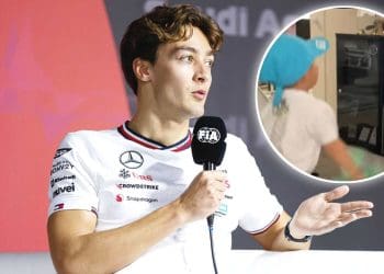 VÍDEO: Apoiador animado de George Russell comemora após a impressionante volta de classificação P1 do piloto britânico no Grande Prêmio do Canadá.