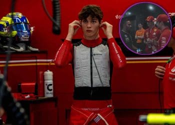 VÍDEO: Lewis Hamilton e Charles Leclerc conversam com Oliver Bearman após ele revelar que está sem amigos no paddock.