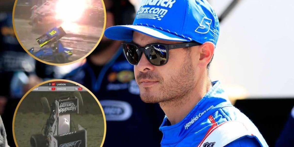 VÍDEO: “Amigo fica com inveja enquanto Corey LaJoie vai para o muro” – Kyle Larson capota depois de bater no muro durante sua corrida na série de terra, espectadores reagem.