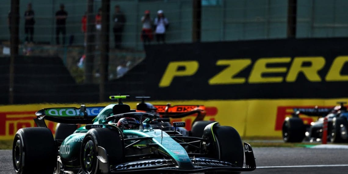Aston Martin não ficou presa após melhorias no GP de Suzuka.