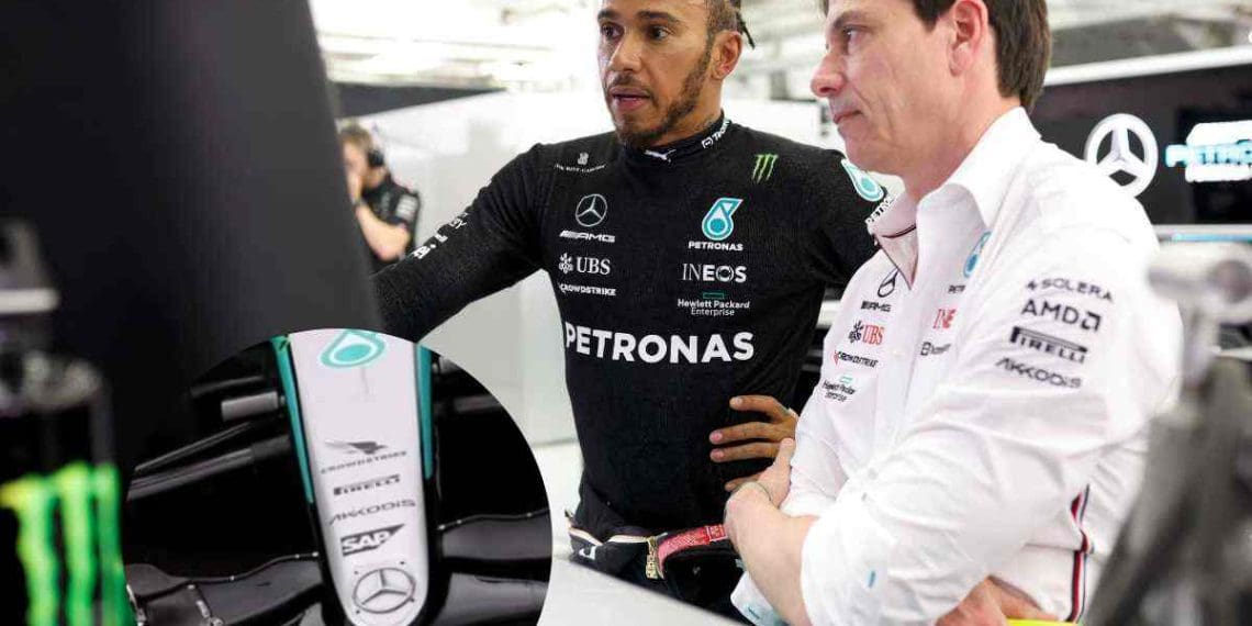Regole FIA sulla legalità dell’ala anteriore della Mercedes W15 dopo il reclamo di Ferrari e Aston Martin