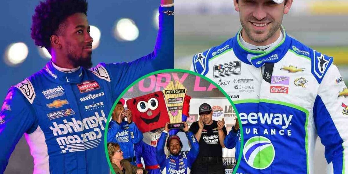 Daniel Suarez exulta com a vitória revolucionária de Rajah Caruth na corrida de caminhões em Las Vegas.