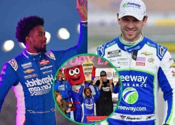 Daniel Suarez exulta com a vitória revolucionária de Rajah Caruth na corrida de caminhões em Las Vegas.