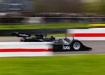Kirt Bennett pilota sua Shadow Can-Am favorita em Goodwood.