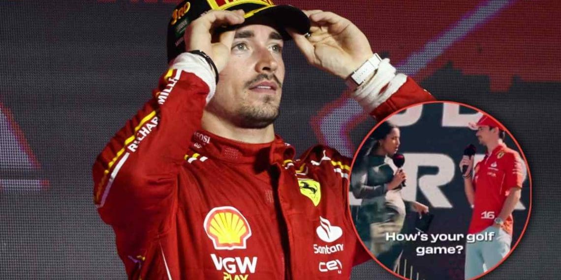 Assista: Charles Leclerc confessa que é ‘absolutamente terrível’ no golfe.