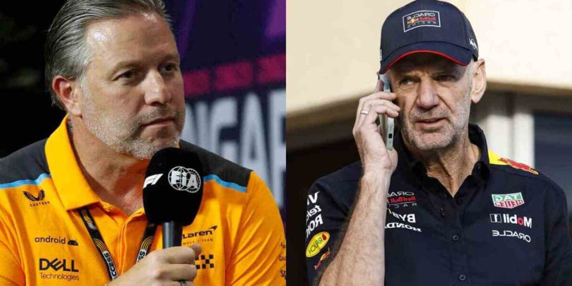 Zak Brown alega que a Red Bull promove uma atmosfera negativa após a surpreendente saída de Adrian Newey.