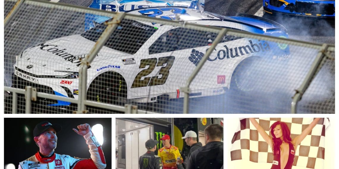Bubba Wallace Causes Crash & Denny Hamlin Gives Middle Finger to Angry Fans!