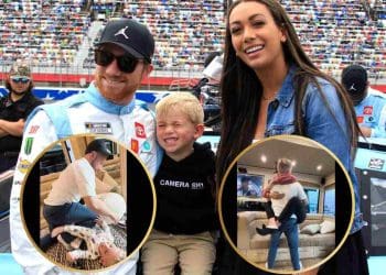 VÍDEO: Tyler Reddick se envolve em luta amigável com namorada Alexa e filho Beau.