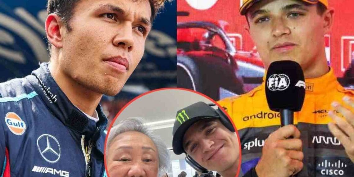 Alex Albon sente inveja quando sua avó tira uma foto com Lando Norris, agora sua principal escolha atrás do volante.