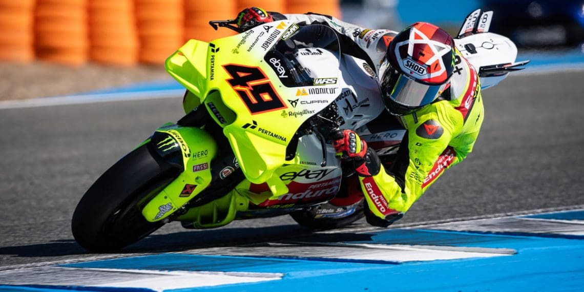 Di Giannantonio lidera nos testes de MotoGP em Jerez.