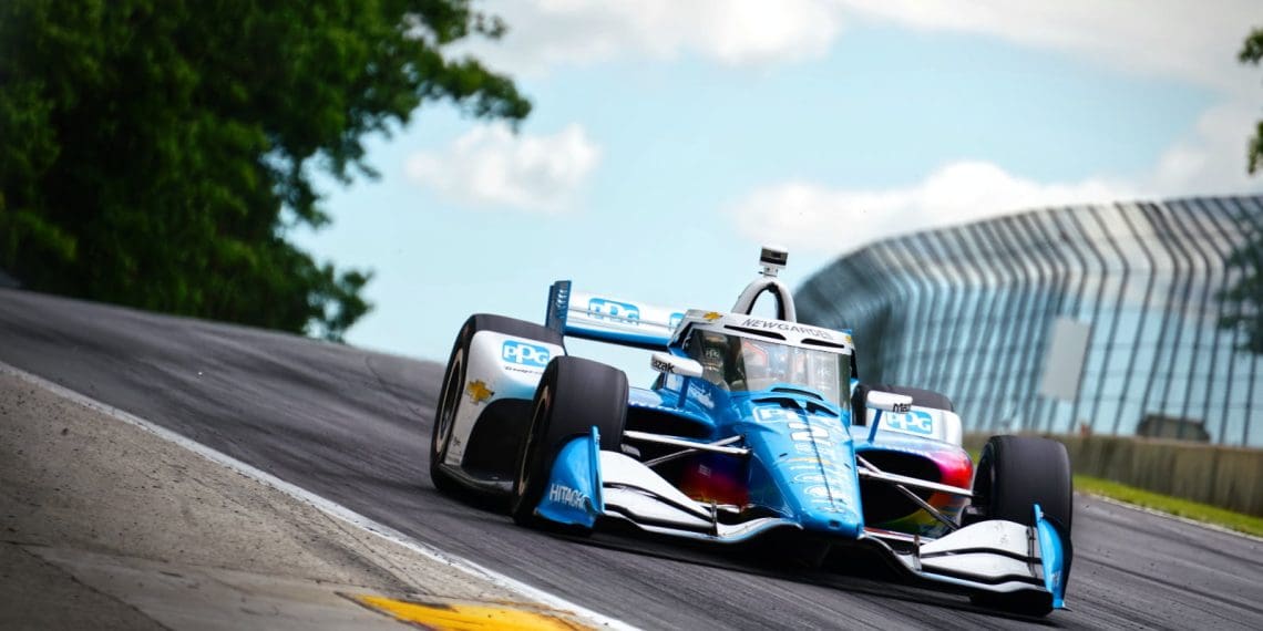 Newgarden perdeu a corrida em Road America devido a seu próprio erro.