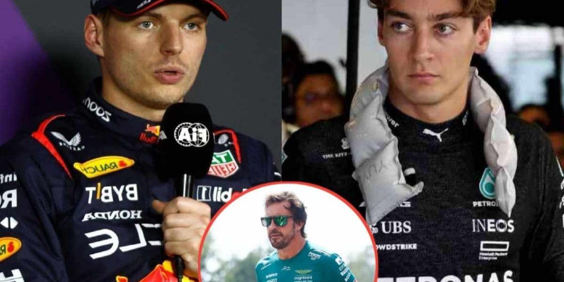 Max Verstappen zomba de George Russell por incidente com Fernando Alonso no Grande Prêmio da Austrália.