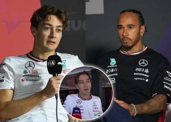 VÍDEO: George Russell nega estar chateado por perder posição para Lewis Hamilton no GP da Emilia Romagna apesar de expressar frustração no rádio.