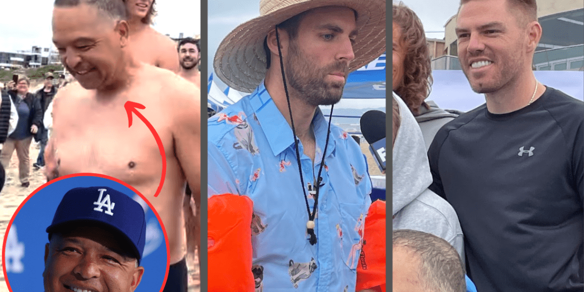 Dodgers Stars Brave Freezing Ocean Dive For Charity! (WATCH)