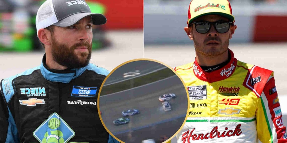 Confira: Kyle Larson colide com Ross Chastin em um momento de prorrogação louco em Nashville