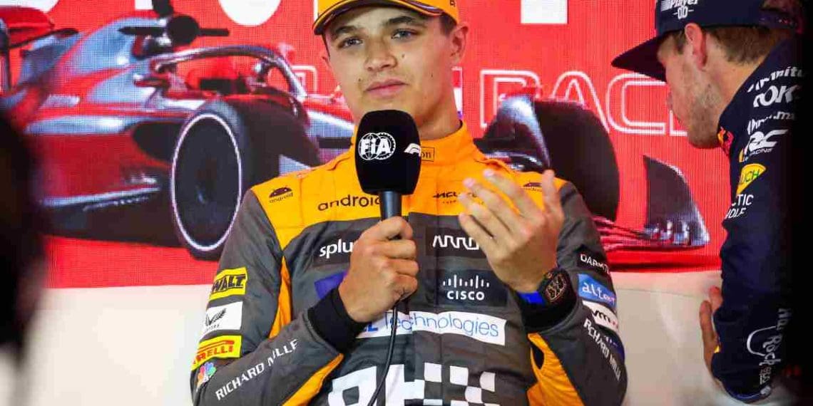 « Errei! » Lando Norris lamenta péssima largada na corrida de Sprint em Xangai, resultando em decepcionante 6º lugar.