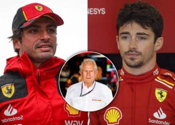 Helmut Marko diz que Carlos Sainz está superando Charles Leclerc em 2024.