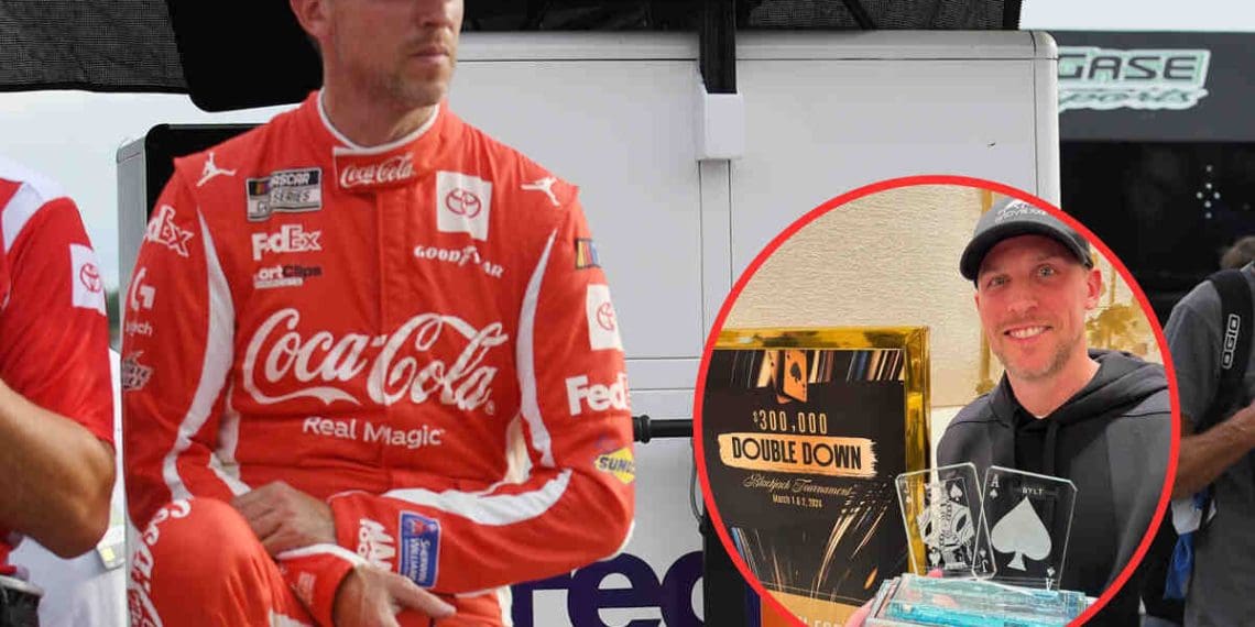 Denny Hamlin ganha $300,000 em torneio de blackjack em Las Vegas.