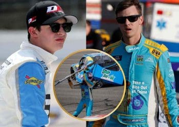 Joey Gase joga capa de para-choque em Dawson Cram durante corrida Xfinity em Richmond, fãs reagem.