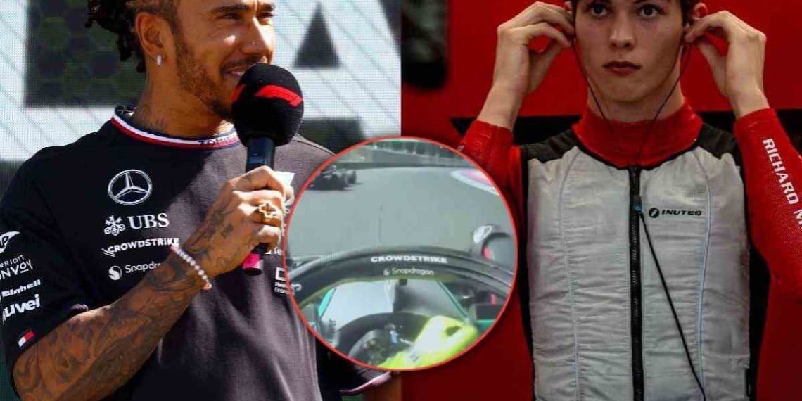 Vídeo: Lewis Hamilton elogia Oliver Bearman, de 18 anos, por marcar pontos em sua estreia na F1 com gesto respeitoso após a corrida.