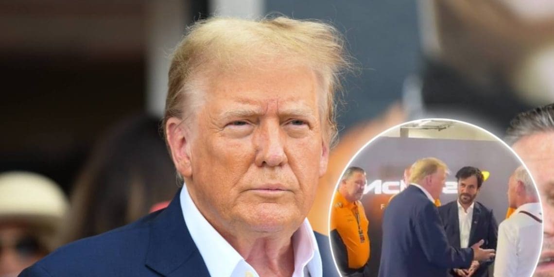 CEO da McLaren, Zak Brown, recebe críticas de fã LGBTQ por convidar Donald Trump para o Grande Prêmio de Miami.