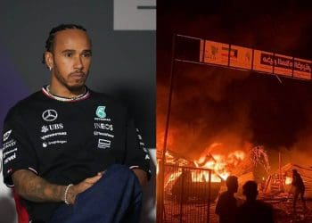 Lewis Hamilton expressa frustração por bombardeios de Israel em campos de refugiados palestinos em Rafah.