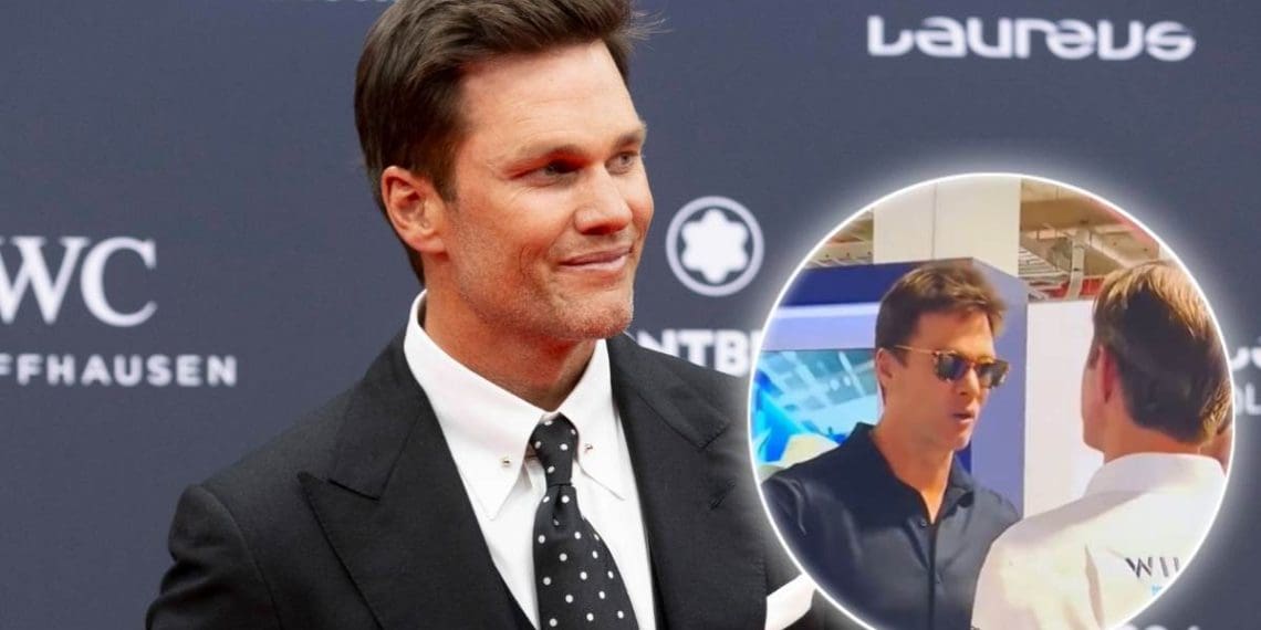 SETE vezes campeão do Super Bowl Tom Brady visto no GP de Miami no box da Williams.