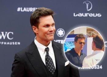 SETE vezes campeão do Super Bowl Tom Brady visto no GP de Miami no box da Williams.