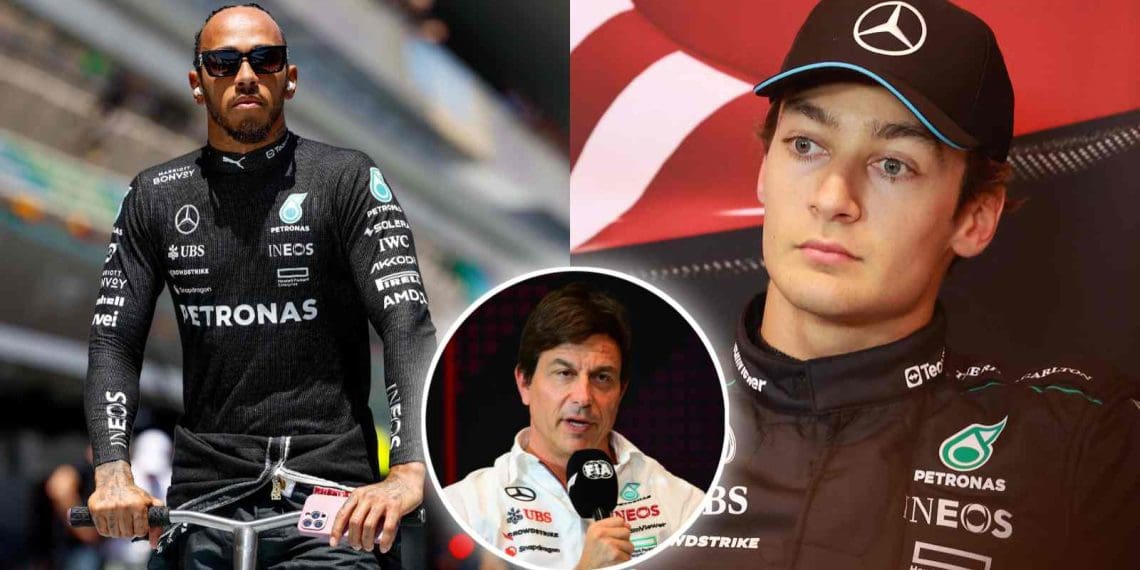 Toto Wolff insiste que não há ‘hostilidade’ entre Lewis Hamilton e George Russell.